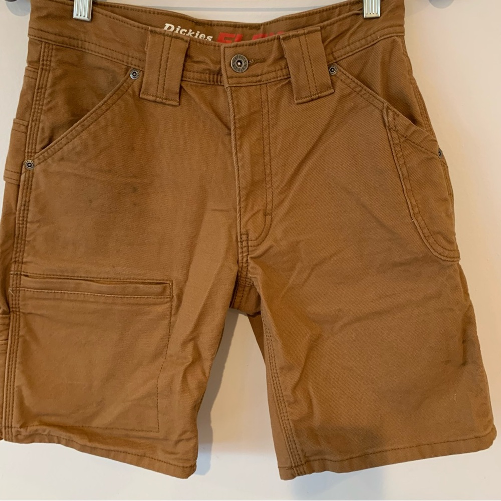 Dickies Brown Canvas Flex Shorts Women’s 2 Workwear Work Painter Cargo
